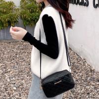 Bolso De Hombro Para Mujer En PU De Lujo Con Bordado De Lingge Negro Bolso Bandolera Pequeño Bolsa De Almacenamiento Moda - details 18
