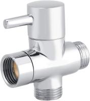 Separador de tuberías de 3 vías en forma de T, Divisor de grifo de latón duradero Acabado en cromo, Mezclador de ducha termostático Grifo Mano a Mano Montaje en pared - details 1