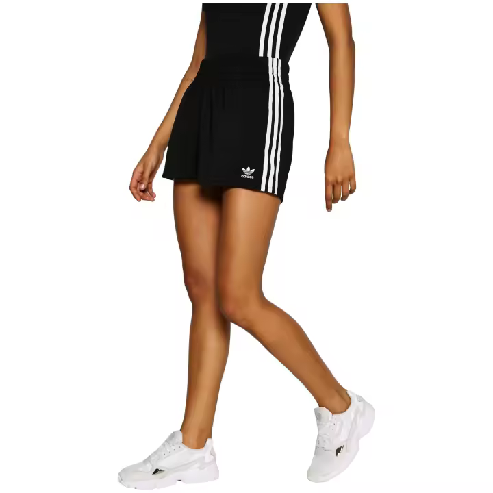 Pantalon Corto Adidas 3 Stripes para mujer en color negro - 1