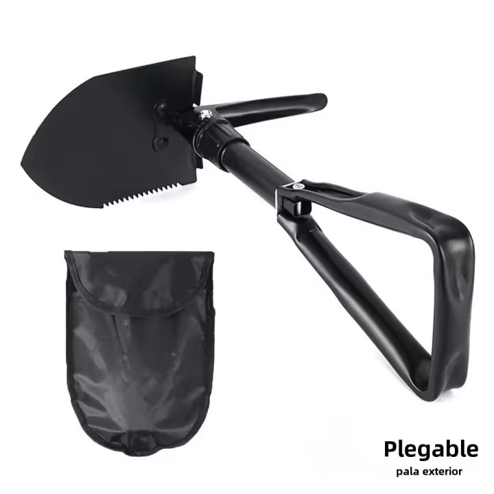 Shovel Plegable Multifuncional Con Bolsa Exterior De Camuflaje Para Aventuras Al Aire Libre, Senderismo Y Camping Shovel De Carbono Acero - 1