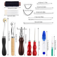 Kit De Trabajo Con Cuero Herramientas De Arte De Cuero Con Agujas De Costura Groover Awl Botones Metálicos Para La Fabricación De Cuero - details 0