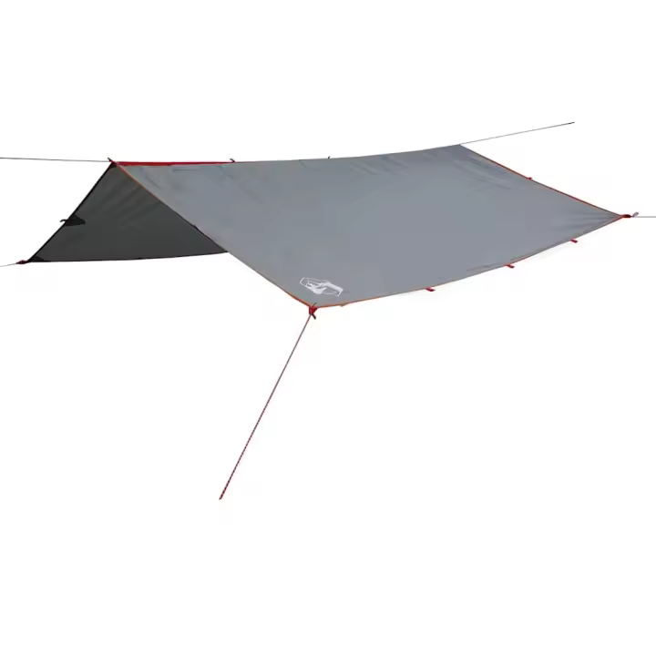 vidaXL Lona de camping impermeable gris y naranja 360x294 cm - 1