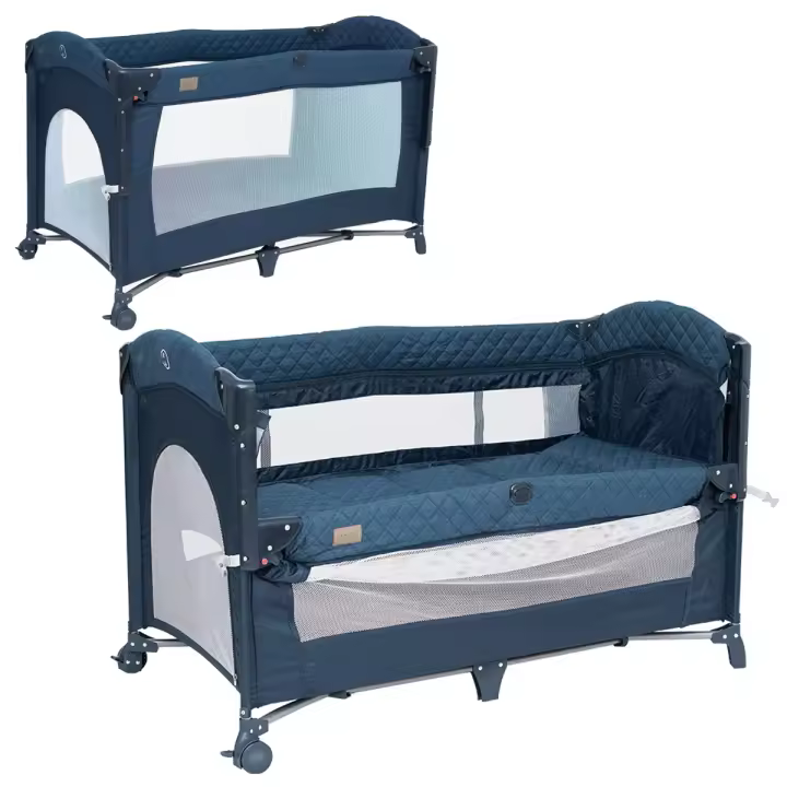Olmitos - Cuna colecho de Viaje, Parque Infantil y Cuna clásica 3 en 1 - Plegable 2 Alturas con Buena circulación de Aire – Entrada Lateral y Ruedas con Freno - Incluye Bolsa Viaje - 1