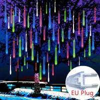 Luces De Invierno LED Para Exteriores Estallido De Meteoros Con Caída De Hielo Decoración Navideña Luz Cascada De Copos De Nieve Para El Hogar - details 0