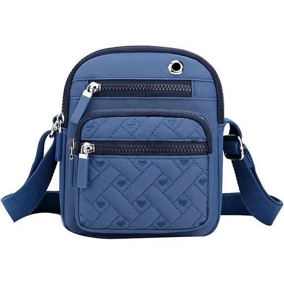 Bolso bandolera de Lona type Momia para Mujer, ideal para ir de Bolsas o viajar, color Azul. - 1