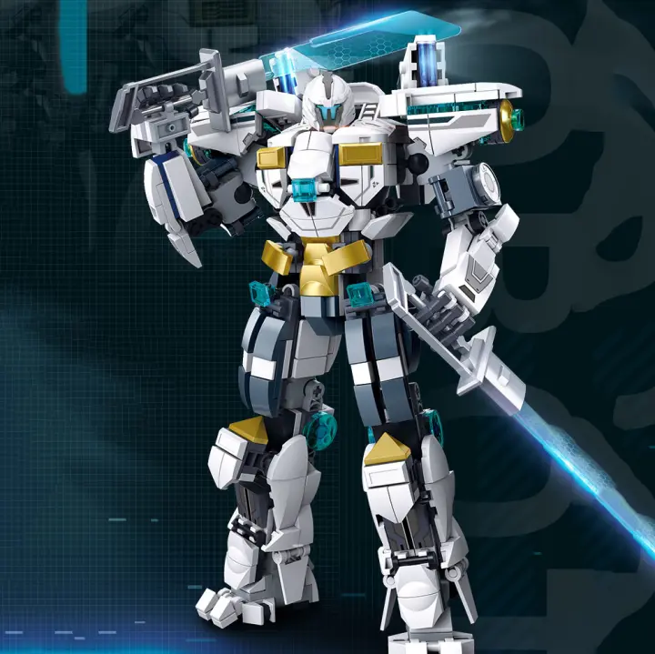 Robo Warrior Blanco Guardián Robot Building Blocks 561pcs Juguetes Educativos De Construcción Para Niños Sin Caja Sluban - 1