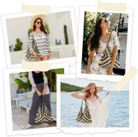 Bolsas de playa de paja para mujer – Bolso de mano tejido de verano, bolsa de playa grande para mujeres para vacaciones - details 5