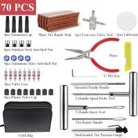 Kit Reparación Neumaticos, 70PCs Kit Repara Pinchazo Coche,Kit Antipinchazo Moto,Herramienta Reparacion Pinchazo with 30PCs Mecha Pinchazo para Coche/Motos/Camiones/ATV/Tractores/SUVs/Furgonetas y Más - details 0