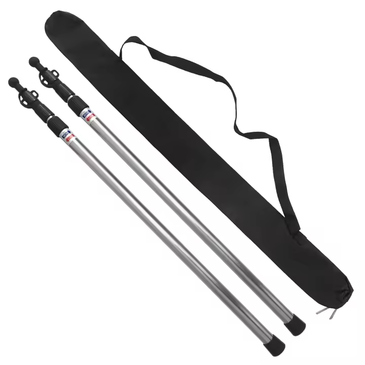 Varillas de Soporte de Carpa de Aleación de Aluminio Ajustables 2pcs Soportes de Carpa Telescópicos para Refugio de Playa Reemplazo para Carpa de Camping, Senderismo, Mochila - 1