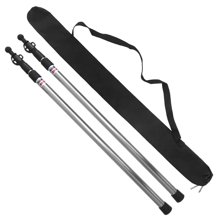 Varillas de Soporte de Carpa de Aleación de Aluminio Ajustables 2pcs Soportes de Carpa Telescópicos para Refugio de Playa Reemplazo para Carpa de Camping, Senderismo, Mochila - 1