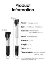 Pump De Bicicleta Portátil Mini WEST BIKING Inflador De Neumáticos Mano Para Vuelco Y Ruedas Accesorios De MTB Y Carretera Valvulas Schrader Presta - details 3