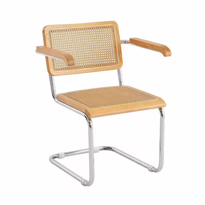 Silla Webster con Reposabrazos Rattan PL Color Natural - LÚZETE - 1