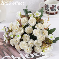 2PCS Decoración De Hogar Con Flores Artificiales Bouquet De Flores Falsas Para Boda Flores Para Novia Decoración De Habitación Plantas De Interior - details 13