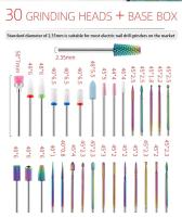 30Pcs Bits De Uñas Para Broca De Uñas Cerámica Diamante Cutícula Efile Carburo Eliminador Para Manicura Y Pedicura De Acrílico Gel En Salón O Hogar - details 12