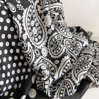 Pañuelo De Seda Premium Para Mujer Estampado De Paisley Verano Delgado Chiffon Scarf Muslim Transversal De Seda 2024 Nuevo - details 3