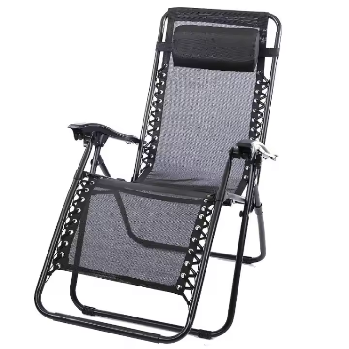 Silla plegable gravedad cero tumbona ajustable sillón reclinable con reposacabeza gravedad, medida 190x58x30, peso 6kilos  cero para playa, jardín, terraza, patio - 1
