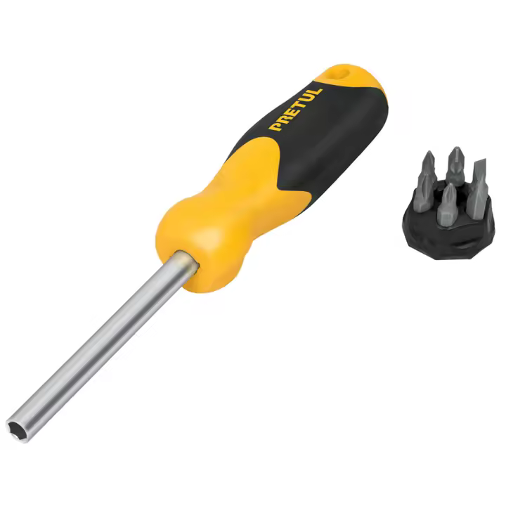 Destornillador Tipo Carraca Truper con Mango Ergonómico y 6 Puntas de Acero Vanadio - 1