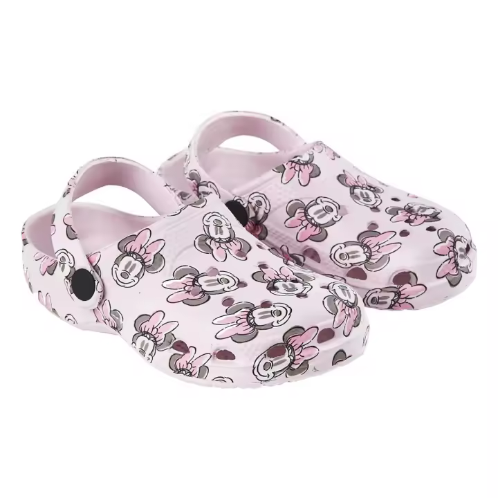 Zuecos Clogs Minnie Mouse Rosa Estampados Niña - 1