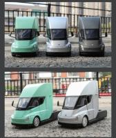 Camión De Juguete De Tesla Semi a Escala 1:24 Con Luz Y Sonido Modelo De Aleación De Metal Regalo Para Niños Coleccionable - details 11