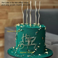 Nuevos Toppers De Cumpleaños Feliz En Acrílico Dorado Para Niñas Y Niños Decoración De Pastel Para Fiesta De Cumpleaños Regalo De Baño De Bebé - details 12