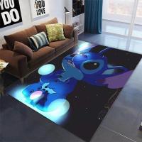 Carpetas De Piso Absorbentes Y Antideslizantes Para Dormitorio Infantil Con Diseño De Cartoon Stitch Tamaño 120x160cm Para Pared De Cama Y Ventana - details 3
