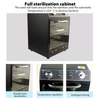 Esterilizador de herramientas para uñas, máquina de limpieza, temporizador de gran capacidad, caja seca multifuncional de alta temperatura de 8L, acero inoxidable para el hogar - details 3