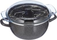 Magefesa Parma - Freidora con cestillo 24cm, 4.7 L, Acero Esmaltado recubrimiento esmaltado, limpieza lavavajillas apta para cocinas de gas, vitrocerámica y gas Fabricada en España - details 0