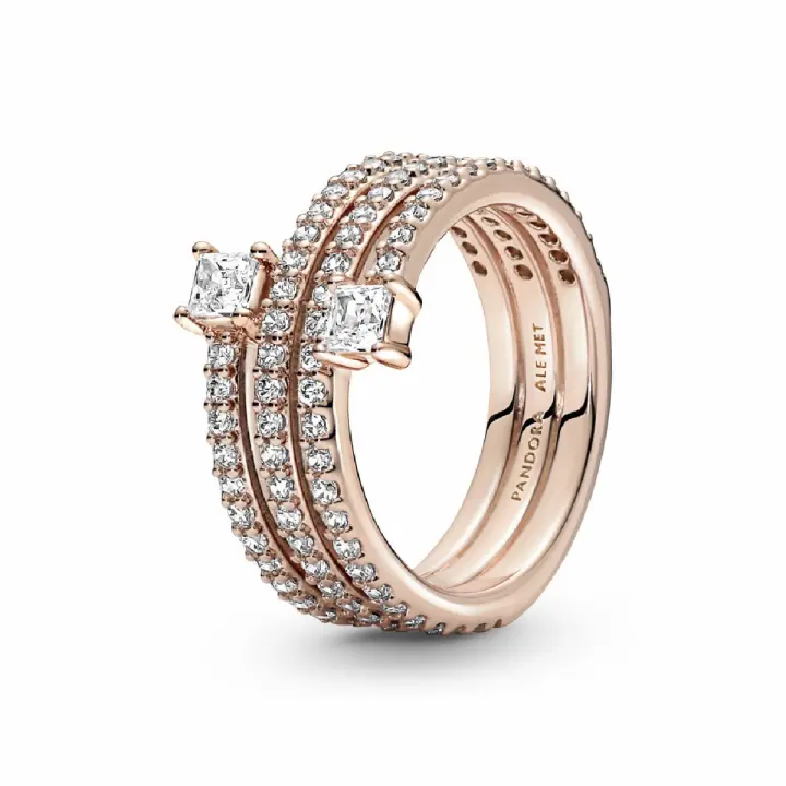 Anillo Pandora Rose Triple Espiral - 1