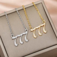 Collar De Suerte Con Números Ángeles Para Mujeres 111222 333 444 555 777 888 999 Cuello De Zirconia Acero Inoxidable Pendiente De Moda - details 6