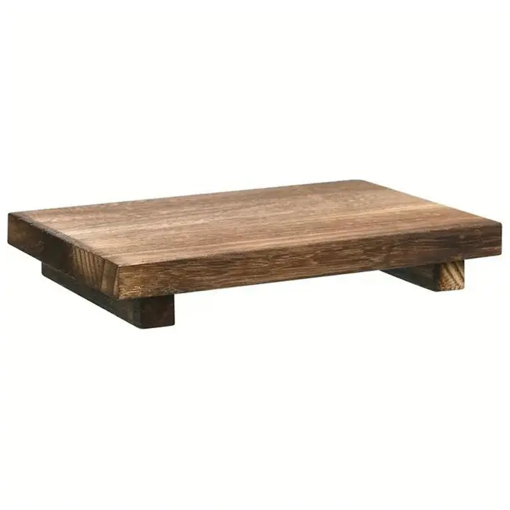 Madera pedestal sobre soporte baño Cocina encimera bandeja Granja Madera Riser sobre Plato Plantas Hol - 1