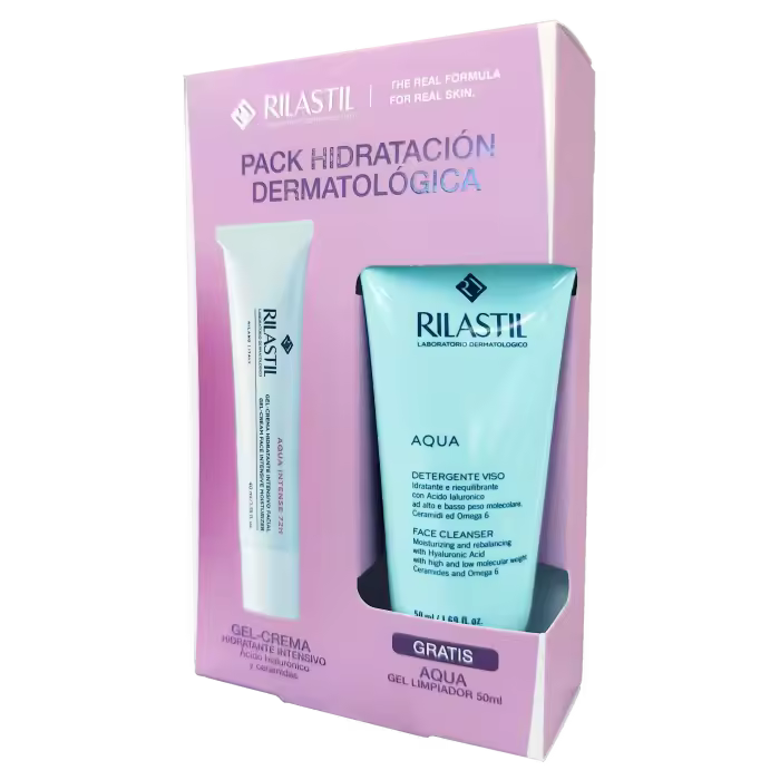 RILASTIL AQUA INTENSE 72H GEL CREMA 40 ML + REGALO AQUA GEL LIMPIADOR 100 ML - 1