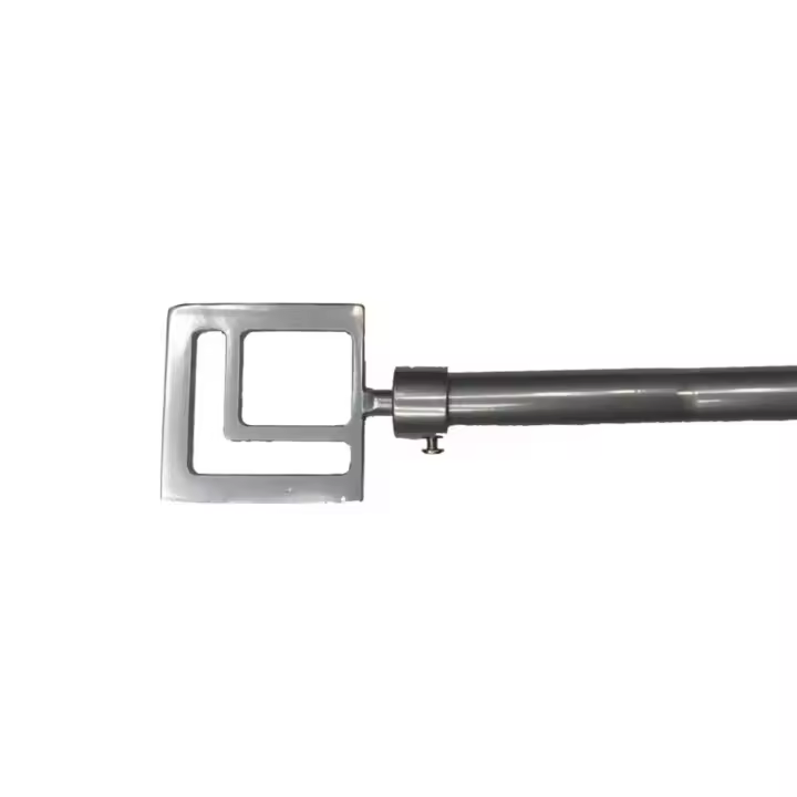 Barra de Cortina Extensible, Barra Universal Decorativa de Metal Color varios Blanco y Negro, cuadrado 16-19 mm Diámetro, Tamaños 70-120/120-210/160-310cm - 1
