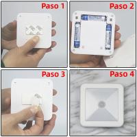 Lámpara Nocturna LED Controlada Por Movimiento Sensor Humano Batería Operada Para Cama WC Pasillo Camino Luz De Habitación - details 9