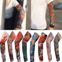 1Pcs Protección Solar Deportiva Para Hombres Manguitos De Brazo Con Estampado De Flores Y Tatuajes Cubierta Para Baloncesto Y Exterior - details 0