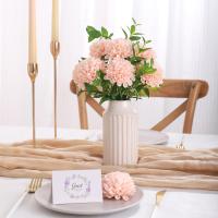 25pcs Flores Artificiales De Dalia Rosa Blush Con Tallos Para Boda DIY Centros De Mesa De Baile De Novia Decoración Del Hogar - details 10