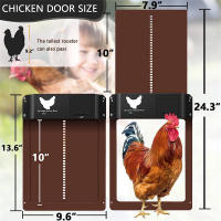 Porta Automática Para Ponedero Controlado Por Luz Y Pilas Impermeable Accesorio De Actualización Para Puerta De Casa De Mascotas - details 3