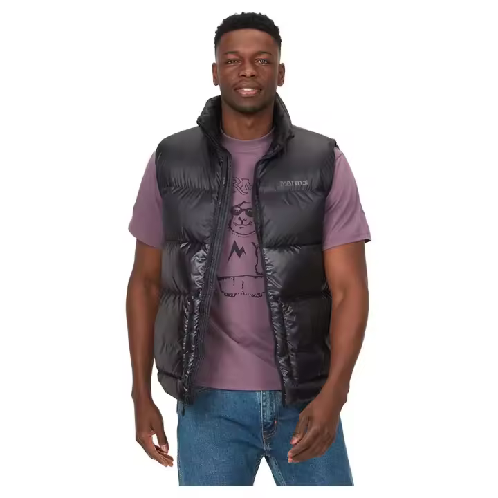 Ropa hombre Chalecos Marmot Chaleco Guides Down Negro - 1