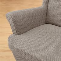 Cubiertas De Silla Wingback Clásicas En Color Sólido Con Funda Para Asiento Y Cojín Tapete De Sofá Decoración Del Hogar Hechas De Spandex Y Poliéster Estilo Europeo - details 10