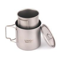 Taza De Camping De Titanio Portátil Con Mano Doblada Adecuada Para Picnic Tamaño 300ml / 350ml / 450ml / 550ml / 650ml / 750ml - details 12