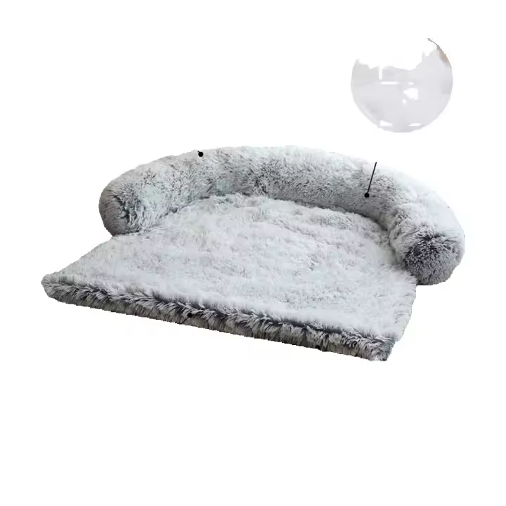 Abrigo para Perros, Cama extrable para Perros, Colchón para Perros con Fondo antideslizante, suelo-gris degradado-S (90x85x16 cm) - 1
