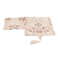 Mantel Rectangular Bordado Con Flores Huecas Pastoral Tapete De Mesa De Tela De Poliéster Y Algodón Impermeable Y Resistente Al Aceite Para Hogar Y Bodas - details 7