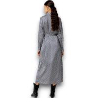 Vestido Tiffosi Sodade con cuello de solapa y manga larga. Cinturón del mismo tejido y cierre frontal con botones. - details 2