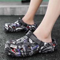 Sandalias Vacías Para Hombre Verano 2024 Antideslizantes Suaves Suela Bajo PVC Material Superior Zapatos De Playa Casuales - details 5