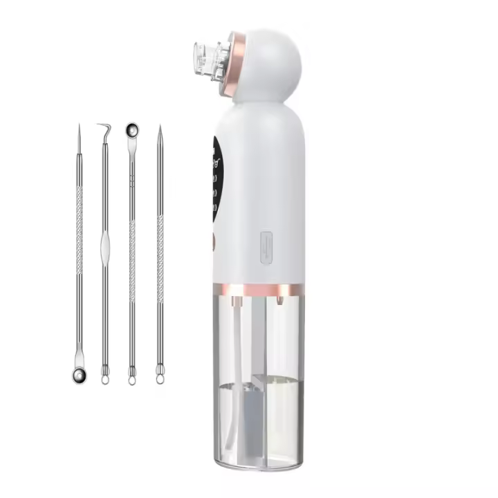 Limpiador de Poros Electrico Succionador, Limpiador Facial Ajustable de 3 Modos, Equipado con 6 Cabezales de Succión Reemplazables, Limpiador Facial con Pantalla LED, Adecuado para Hombres y Mujeres, san valentin regalos mujer - 1