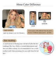 Pelucas Sintéticas De Encaje ALAN EATON Para Mujeres Rubia Con Mechas Marrón Y Corte Con Franja Peluca Larga Recta Ombre Heat Resistant - details 27
