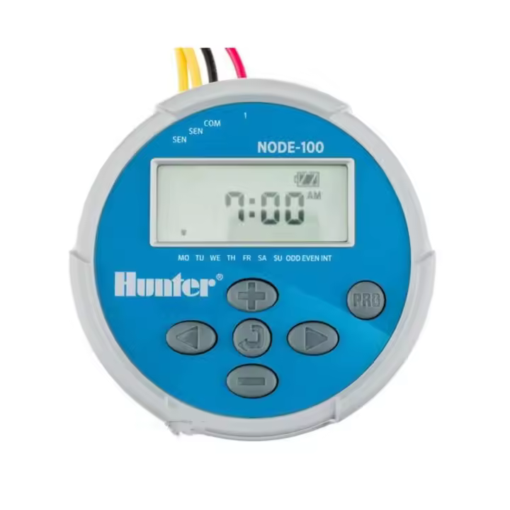 HUNTER Programador de riego a pilas NODE100 Hunter, temporizador para riego eficiente y controlado - 1