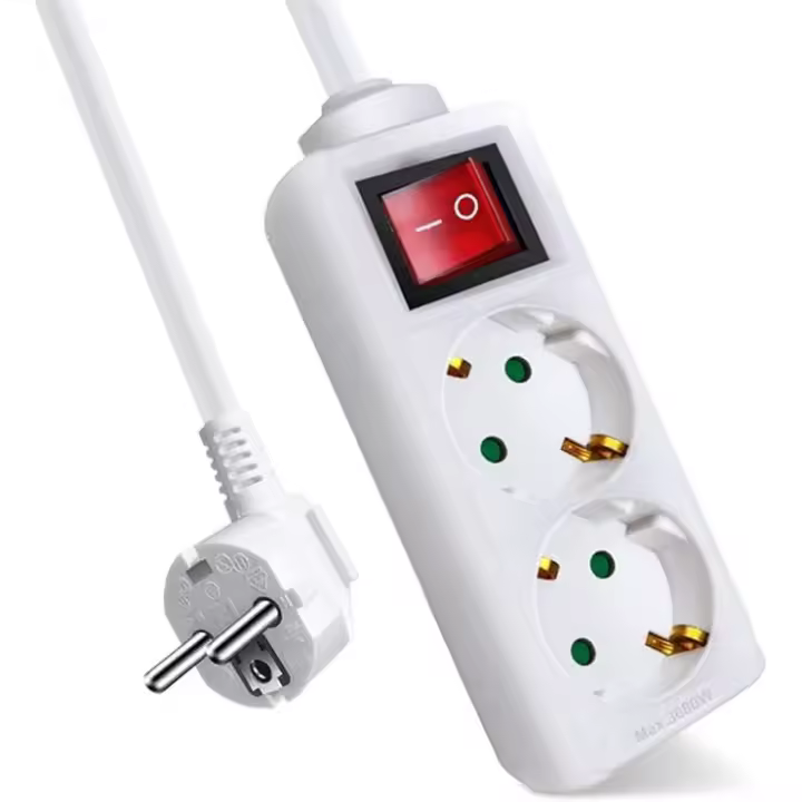 Extrastar Regleta Enchufes Startelectric, 16A/250V/3G/3680W, Disponible en Varias Especificaciones de Gato, Color Negro y Blanco - 1