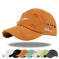 Nueva Gorra De Béisbol Dad Vintage Lavada Y Desgastada De Algodón Ajustable Para Hombres Y Mujeres Sombrero De Campo Con Ventanas Estilo Casual Protección Solar - details 0