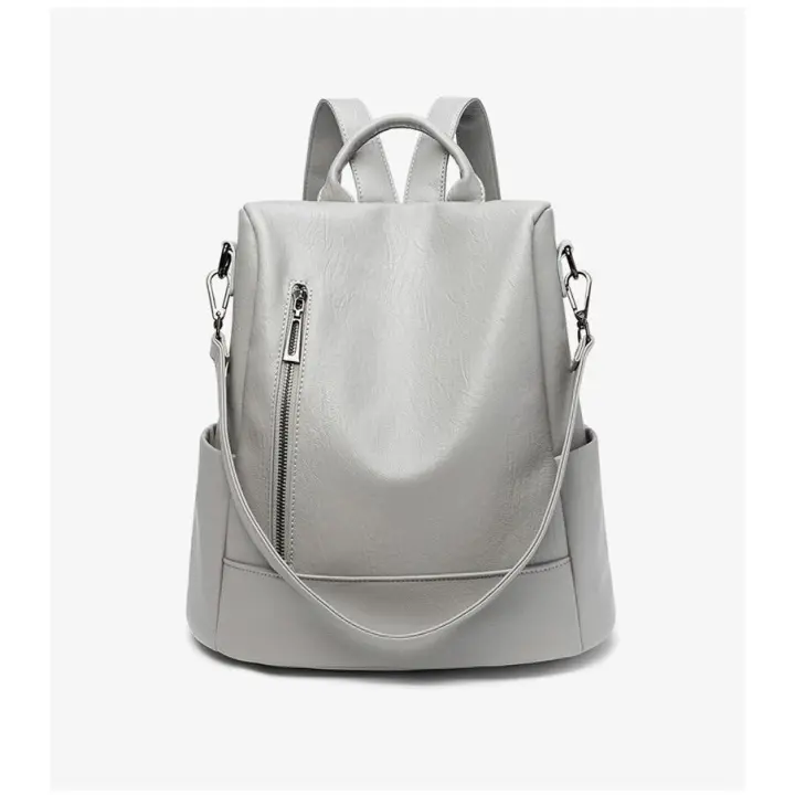 Mochila de cuero para Mujer, Bolso de viaje de Ocio, antirrobo, nuevo modelo, mochila de gran capacidad, Bolso de cuero, bolso de ocio de un solo hombro, multiusos - 1