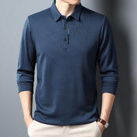 Camisa Polo Larga Para Hombres Con Estampado De Letras En La Cuello Cuello Redondo Casual Top De Poliéster Ajuste Regular - details 8